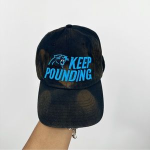 47 NFL Carolina Panthers Custom Bleach Splatter Dad Hat OS